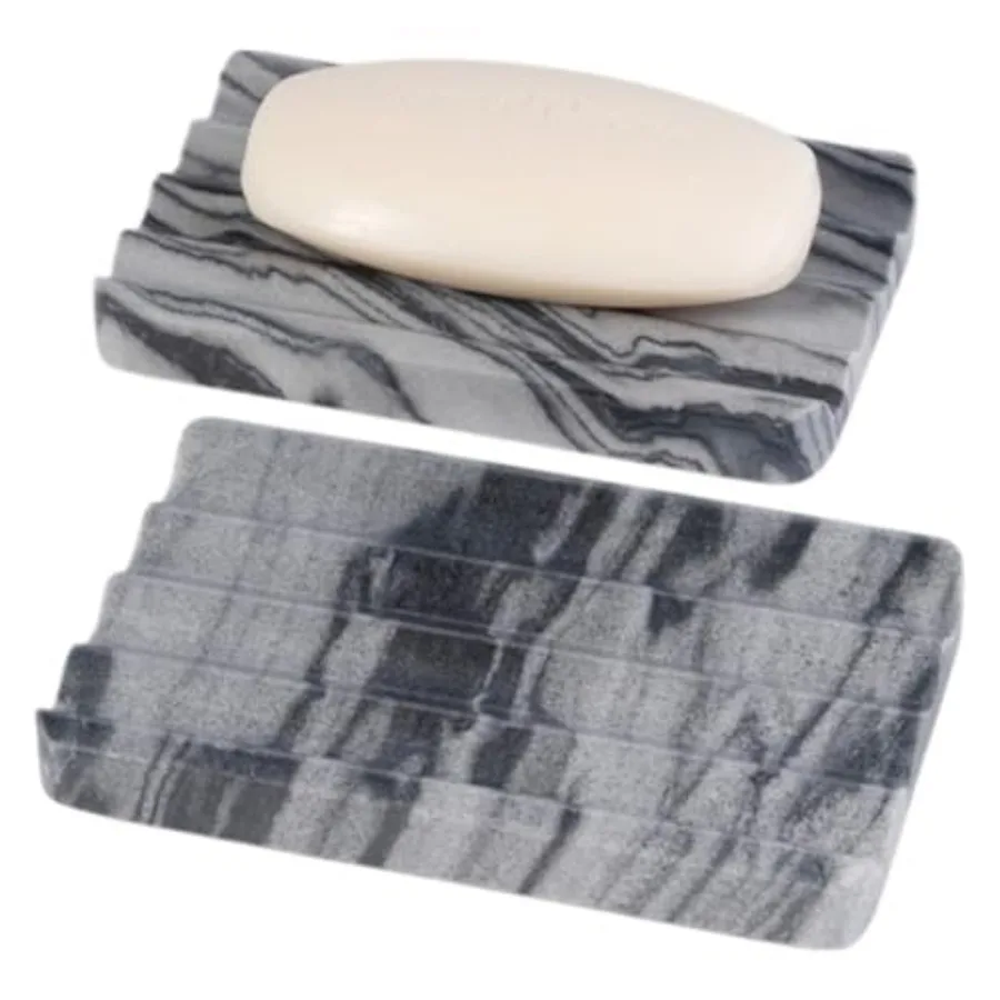 2 Pcs Soap Holder for Bathroom Marble Soap Dish for Kitchen Countertop Tray with Creative Wavy Design Soap Saver for Bath Tub S
2 Pcs Soap Holder for Bathroom Marble Soap Dish for Kitchen Countertop Tray with Creative Wavy Design Soap Saver for Bath Tub S
