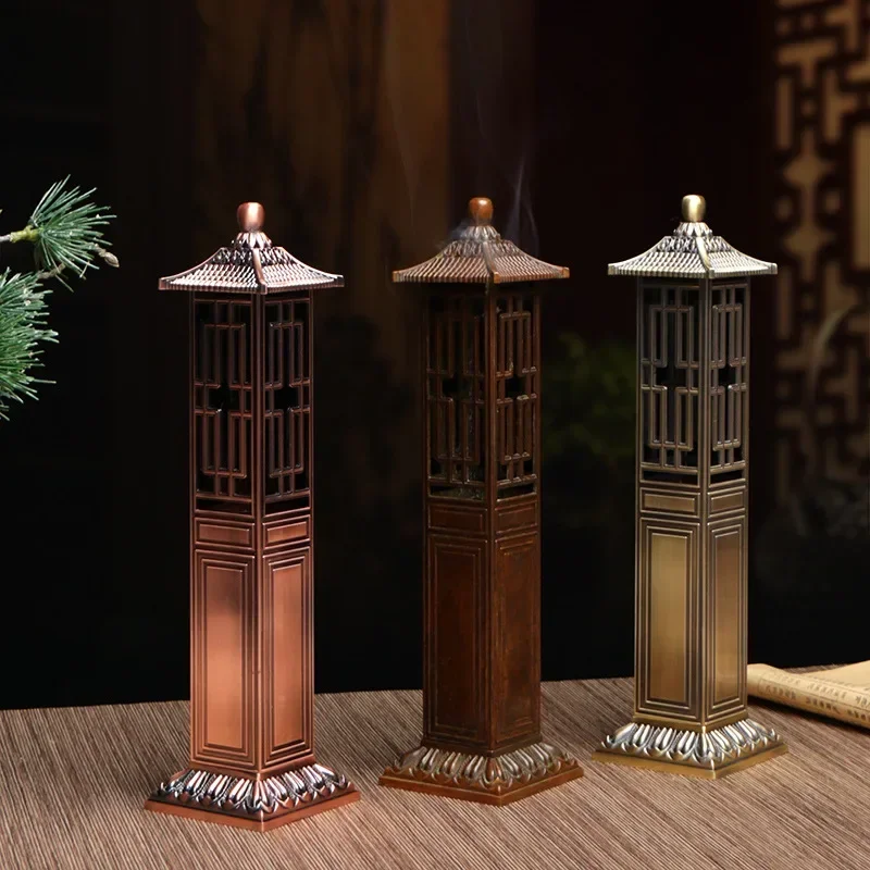 Chinese desktop ornaments Household vertical burner Retro Art Incense Tube Metal decorations Practical personalized product best
Chinese desktop ornaments Household vertical burner Retro Art Incense Tube Metal decorations Practical personalized product best