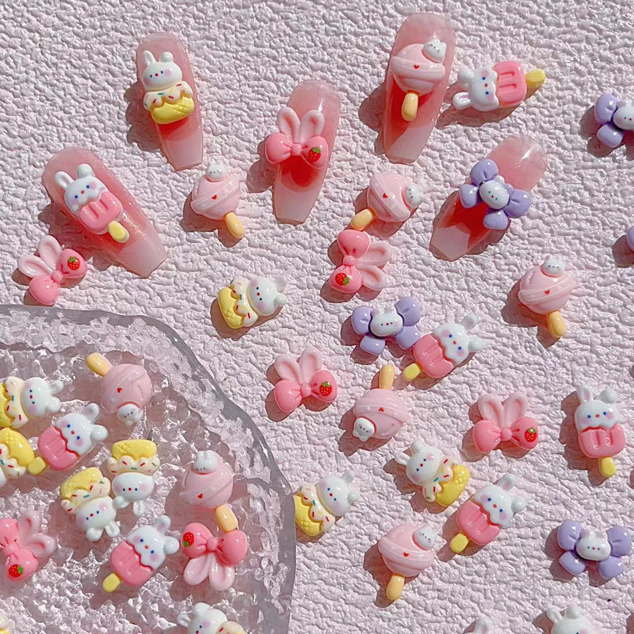 20pcs Mixed Design Flower Bow Nail Charms Cute Ribbon Bear Kawaii Accessories DIY 3D Manicure Design Nails Art Decorations Parts
20pcs Mixed Design Flower Bow Nail Charms Cute Ribbon Bear Kawaii Accessories DIY 3D Manicure Design Nails Art Decorations Parts