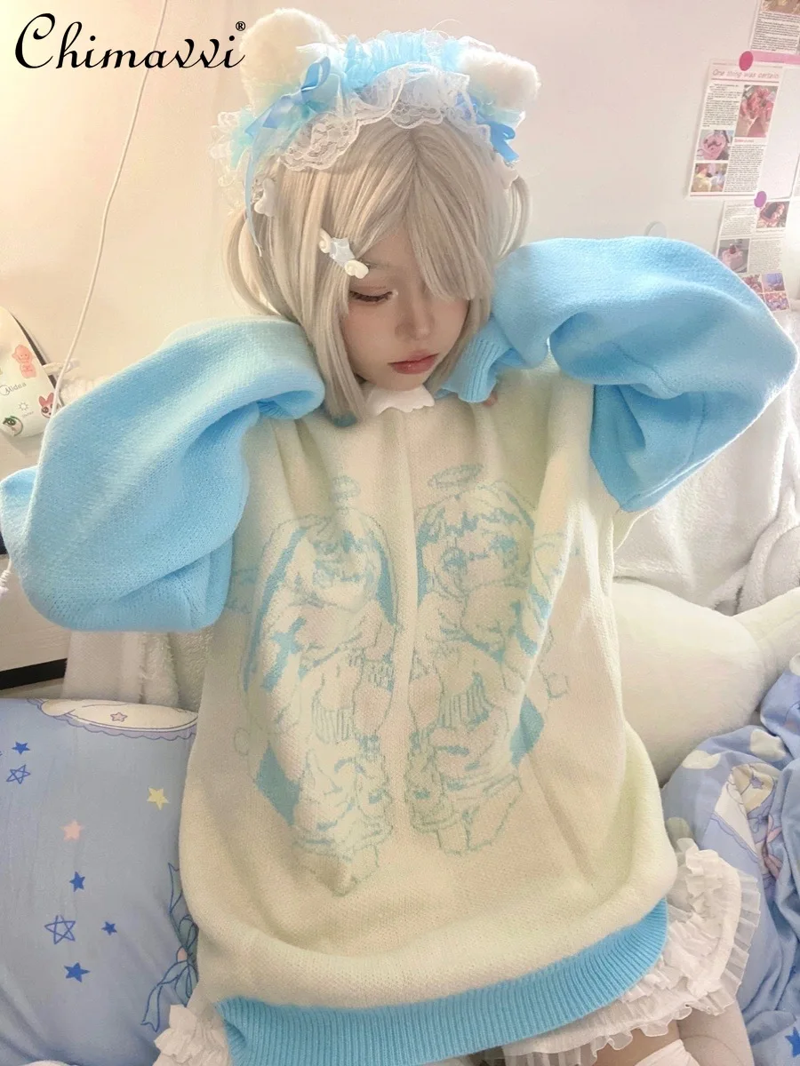 Japanese Autumn and Winter Pain Clothes Subcultural Hooded Sweater Cute Sweet Cool Y2k Long-sleeved Loose Pullover Knitted Top
Japanese Autumn and Winter Pain Clothes Subcultural Hooded Sweater Cute Sweet Cool Y2k Long-sleeved Loose Pullover Knitted Top