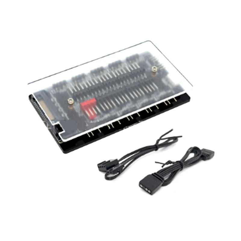 Cable Black RGB Fan Hub 10 Ports PWM Addressable RGB Fan Splitter 5V/3Pin For Power Supply + Motherboard Control
Cable Black RGB Fan Hub 10 Ports PWM Addressable RGB Fan Splitter 5V/3Pin For Power Supply + Motherboard Control
