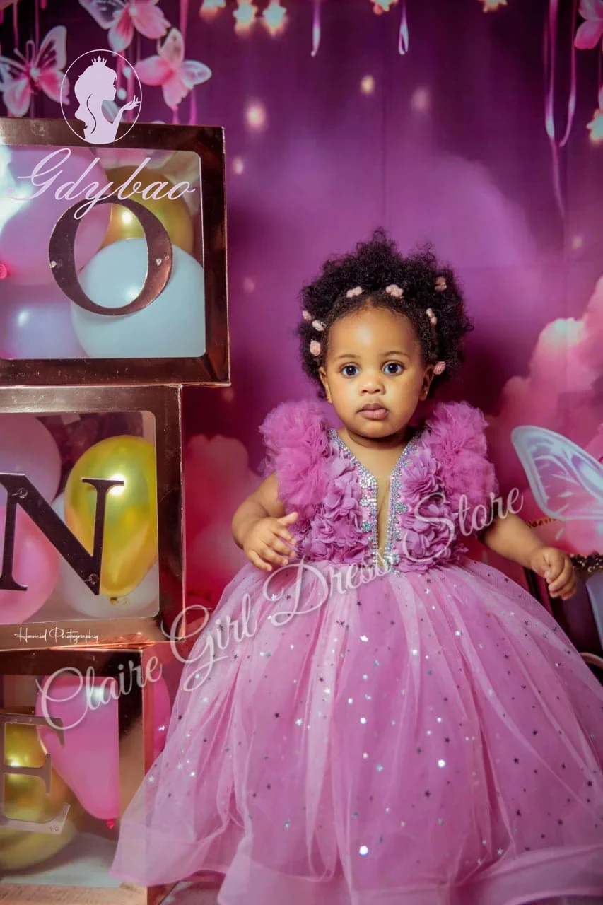 Customized Purple Flower Girl Dresses For Wedding Appliques 3D Flower Puffy Kids Birthday Party First Communion Ball Gown
Customized Purple Flower Girl Dresses For Wedding Appliques 3D Flower Puffy Kids Birthday Party First Communion Ball Gown