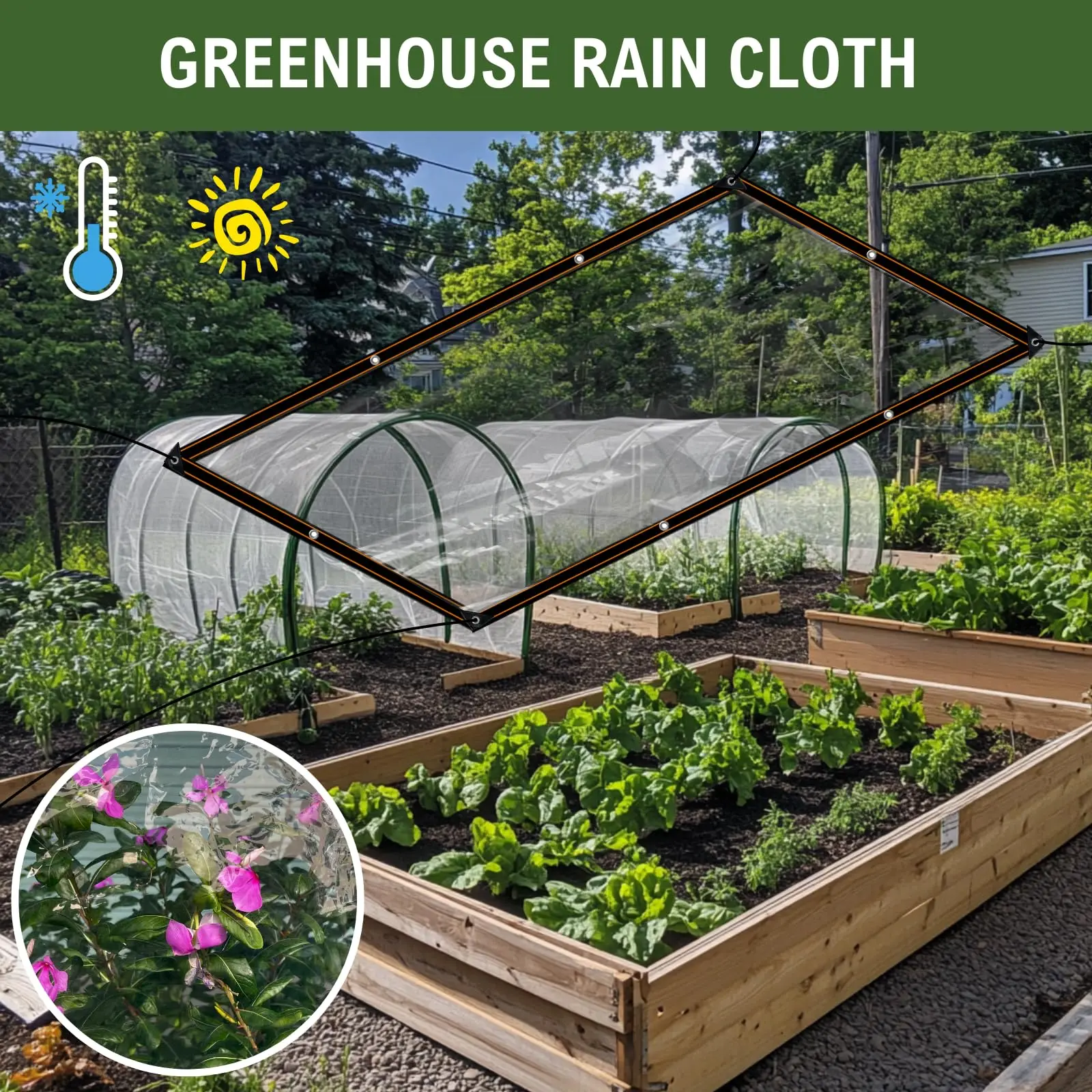 0.12mm High Transparent PEVA Garden Balcony Window Windproof Tarpaulin Screen Gardening Flower Plant Cover 
0.12mm High Transparent PEVA Garden Balcony Window Windproof Tarpaulin Screen Gardening Flower Plant Cover