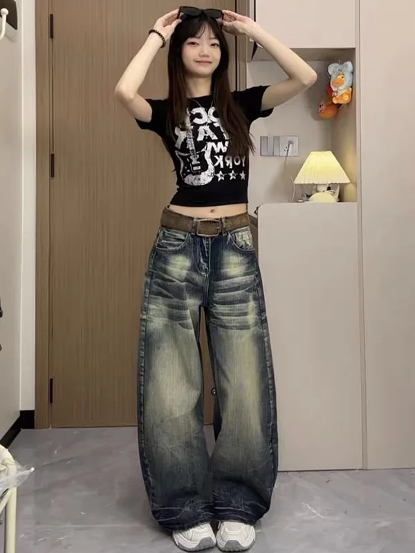 American Style Vintage Washed Bamboo Texture Wide Leg Pants Women Summer 2026 New BF Lazy Draping Jeans High Waist Zipper Clo...
American Style Vintage Washed Bamboo Texture Wide Leg Pants Women Summer 2026 New BF Lazy Draping Jeans High Waist Zipper Clo...