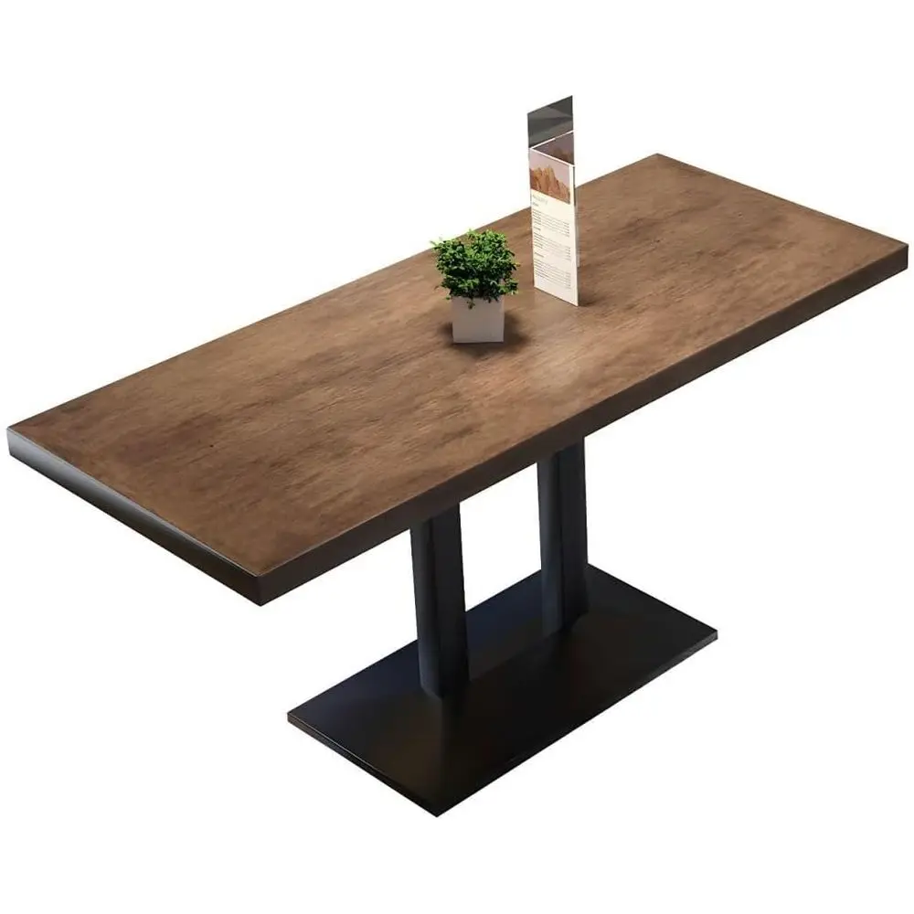 Industrial-Strength Wooden Restaurant Table with Iron Legs, Brown, 47.2L x 23.6W x 29.5H
Industrial-Strength Wooden Restaurant Table with Iron Legs, Brown, 47.2L x 23.6W x 29.5H