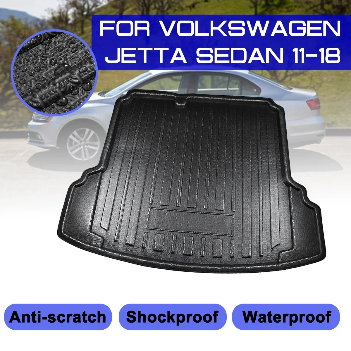 Автомобильный коврик для Volkswagen Jetta Sedan 2011-2018, коврик для заднего багажника, противогрязевой чехол
Автомобильный коврик для Volkswagen Jetta Sedan 2011-2018, коврик для заднего багажника, противогрязевой чехол