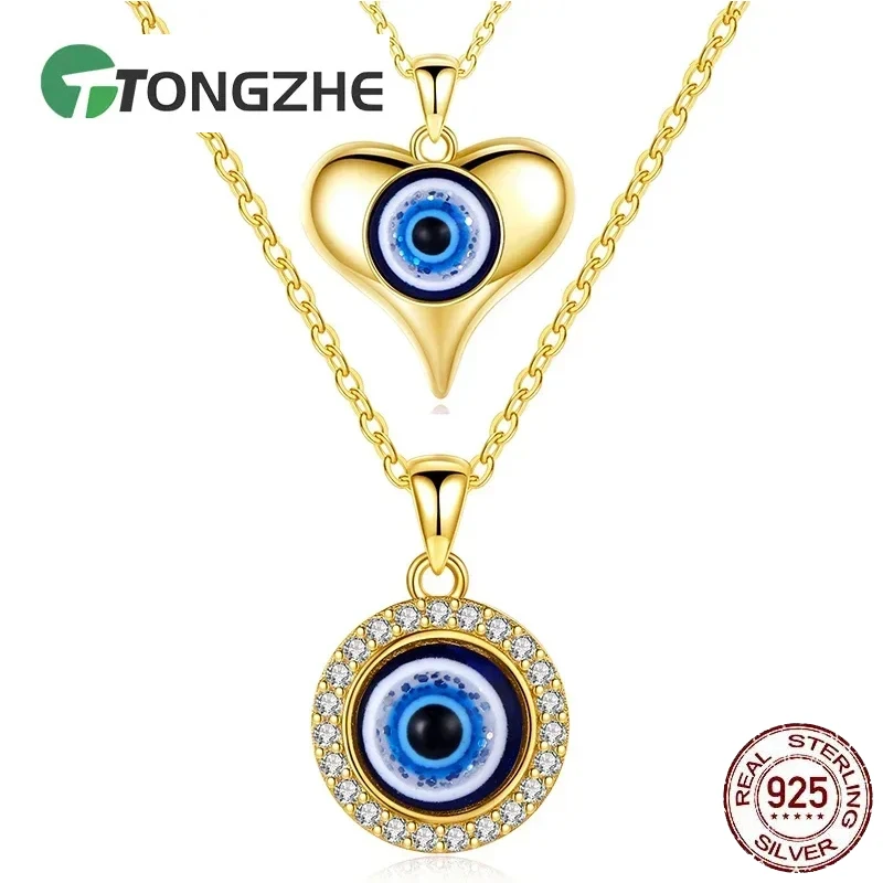 TONGZHE Turkish Evil Eye Bracelets Blue Enamel 925 Sterling Silver Evil Eye Necklace For Women Man Jewelry Gifts
TONGZHE Turkish Evil Eye Bracelets Blue Enamel 925 Sterling Silver Evil Eye Necklace For Women Man Jewelry Gifts