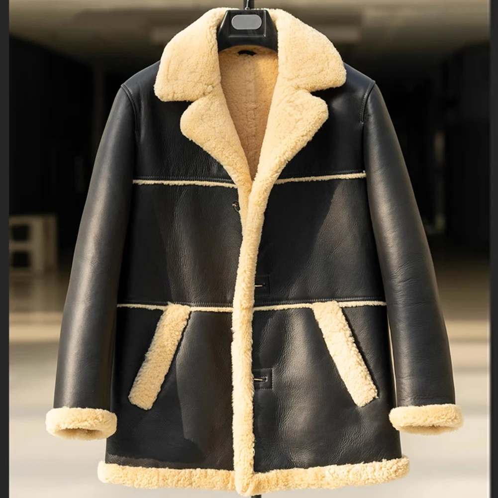 Мужская дубленка Denny&Dora — теплая черная кожаная куртка с застежкой на пуговицы
Мужская дубленка Denny&Dora — теплая черная кожаная куртка с застежкой на пуговицы