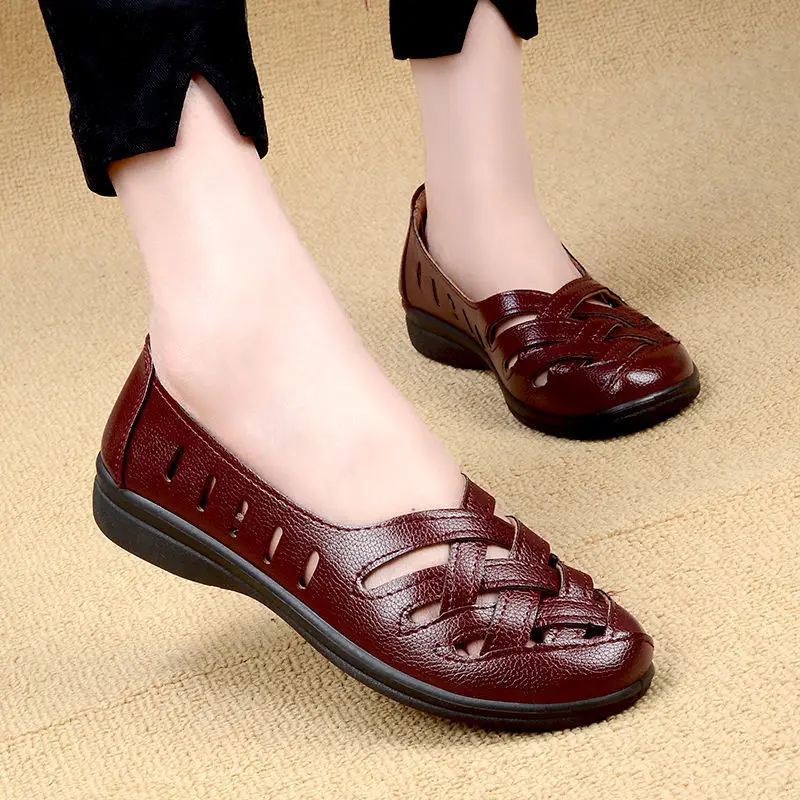 2023 New Arrival Female Flats Genuine Leather Shoes For Women Breathable Hollow Flats Woman Leather Loafers
2023 New Arrival Female Flats Genuine Leather Shoes For Women Breathable Hollow Flats Woman Leather Loafers