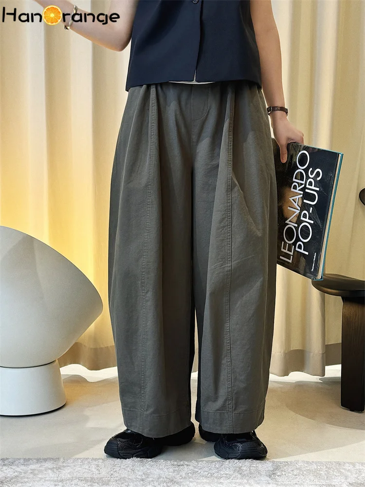 HanOrange 2026 Spring Simple Semi-Fitted High-Waist Wide-Leg Cargo Pants Women Loose Silhouette Trousers Army Green
HanOrange 2026 Spring Simple Semi-Fitted High-Waist Wide-Leg Cargo Pants Women Loose Silhouette Trousers Army Green