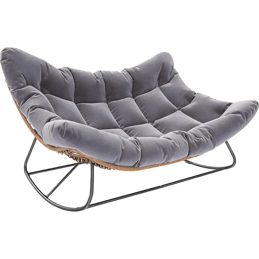 Oversized Wicker Rocking Papasan Chair with Cushion, Suitable for Indoor and Outdoor Use, Perfect for Living Room, Garden, Patio
Oversized Wicker Rocking Papasan Chair with Cushion, Suitable for Indoor and Outdoor Use, Perfect for Living Room, Garden, Patio