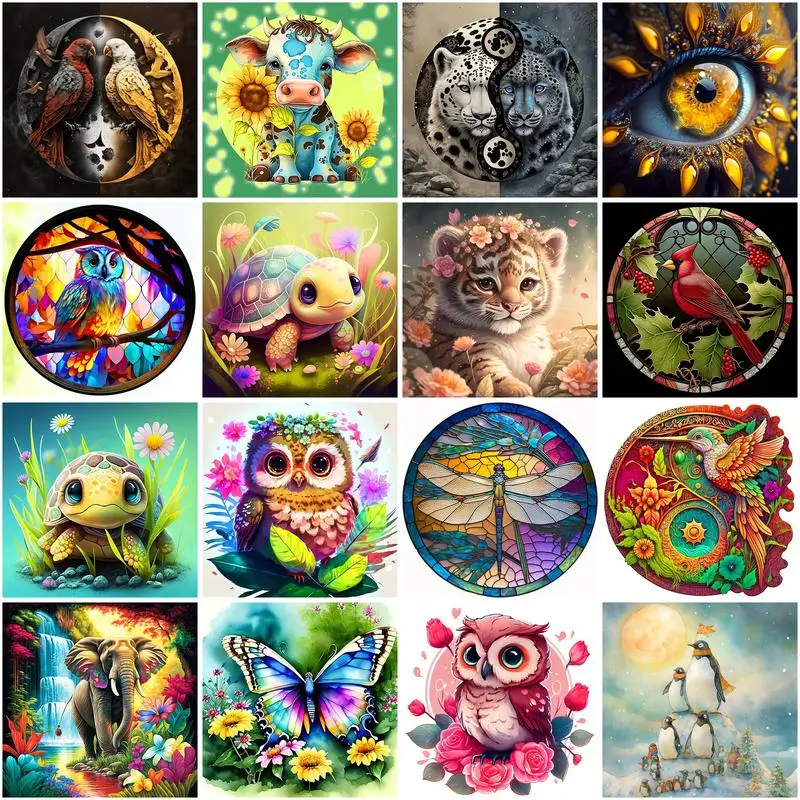 GATYZTORY 40x40cm Round 5D Diamond Painting Animal Diamond Mosaic Embroidery Hobby For Adults Handicraft Decoration For Home
GATYZTORY 40x40cm Round 5D Diamond Painting Animal Diamond Mosaic Embroidery Hobby For Adults Handicraft Decoration For Home