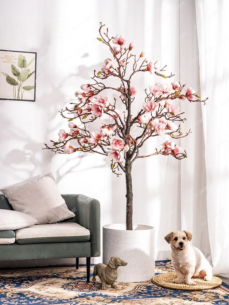 Simulation Magnolia Tree Fake Flower Floor Bonsai Decoration Indoor Living Room Fake Trees Ornament Furnishing
Simulation Magnolia Tree Fake Flower Floor Bonsai Decoration Indoor Living Room Fake Trees Ornament Furnishing