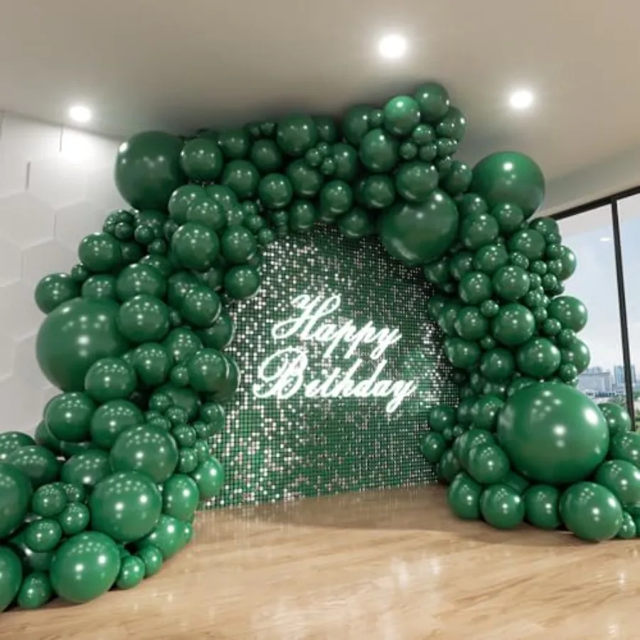 Green Balloon Arch Kit, 125Pcs Emerald Hunter Latex Balloon Garland kit, 18 12 10 5 Inch Different Size Balloons for Anniversar
Green Balloon Arch Kit, 125Pcs Emerald Hunter Latex Balloon Garland kit, 18 12 10 5 Inch Different Size Balloons for Anniversar