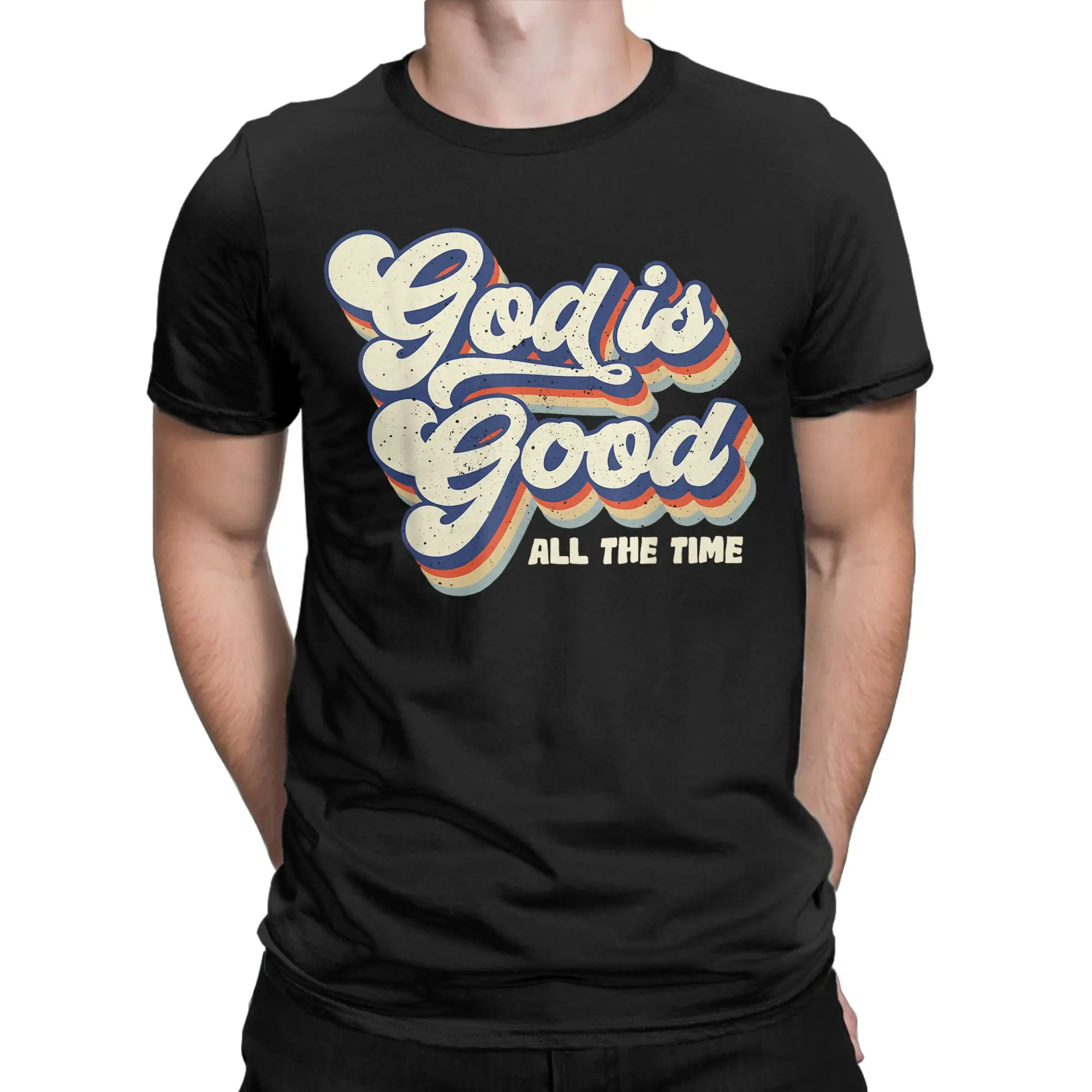 God Is Good All The Time Мужская футболка в стиле ретро, хипстерские футболки, футболка с короткими рукавами и круглым вырезом, хлопковая одежда с принтом
God Is Good All The Time Мужская футболка в стиле ретро, хипстерские футболки, футболка с короткими рукавами и круглым вырезом, хлопковая одежда с принтом