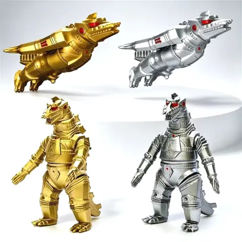 Hot 18cm Godzilla Serie Action Figure Flying Attitude Gold and Silver Machine Godzilla Monsters PVC Model Toy Kid Christmas Gift