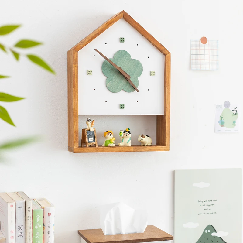 Japanese cartoon wooden house shaped wall clock cute French cream style wall clock home wall decoration hanging painting pendant
Japanese cartoon wooden house shaped wall clock cute French cream style wall clock home wall decoration hanging painting pendant