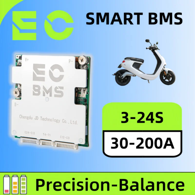 ECBMS Electric Scooter BMS 5-16S 12V 24V LiFePO4 Li-ion 30-100A Active Balance Battery Monitor Dual Temp Sensor E-Bike RV
ECBMS Electric Scooter BMS 5-16S 12V 24V LiFePO4 Li-ion 30-100A Active Balance Battery Monitor Dual Temp Sensor E-Bike RV