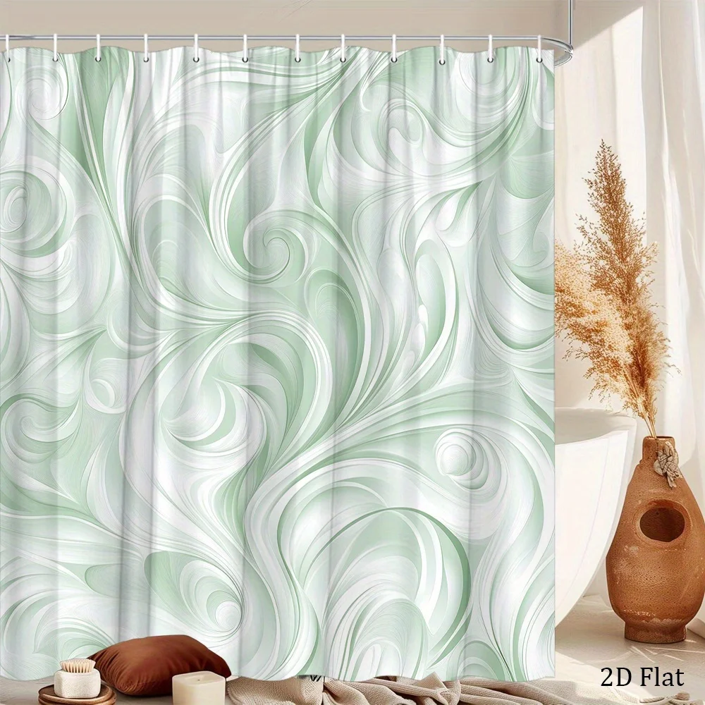 Elegant Mint Green Swirl Abstract Shower Curtain Waterproof Bathroom Decor Spa Liner Curtain 180x200cm
Elegant Mint Green Swirl Abstract Shower Curtain Waterproof Bathroom Decor Spa Liner Curtain 180x200cm