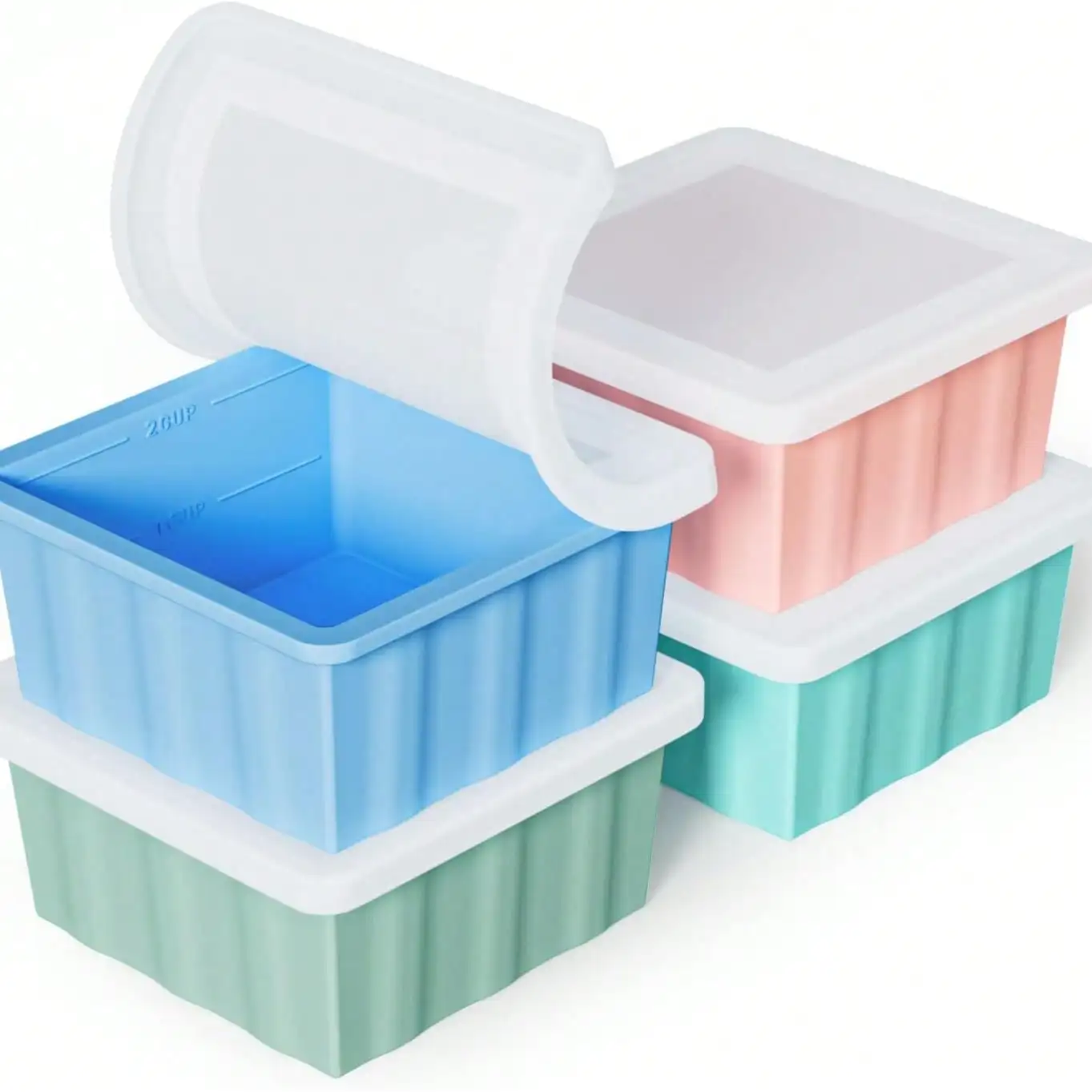 Silicone Freezer Tray For Soup Ice Blocks 2-Cup Freezing Trays With Lid For Meal Prep - 4Pack Silicon Soup Portion Freeze Tray Make Stock Souped
Silicone Freezer Tray For Soup Ice Blocks 2-Cup Freezing Trays With Lid For Meal Prep - 4Pack Silicon Soup Portion Freeze Tray Make Stock Souped
