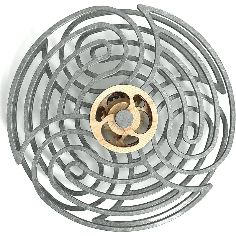 Moving Kinetic Wall Art - Wind up to power peaceful motion (no battery) - Calming Wall Décor for Living Room, Office,
Moving Kinetic Wall Art - Wind up to power peaceful motion (no battery) - Calming Wall Décor for Living Room, Office,
