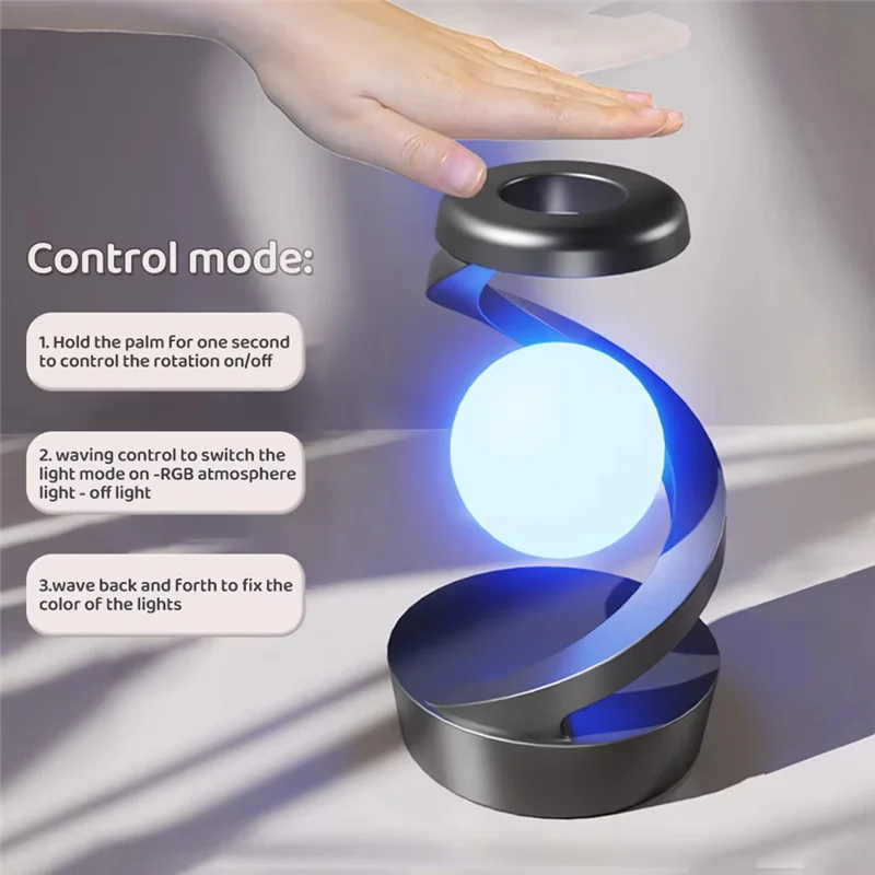 ABZC-Levitating Night Light Беспроводной перезаряжаемый светодиодный левитирующий ночник для гостиной Серый
ABZC-Levitating Night Light Беспроводной перезаряжаемый светодиодный левитирующий ночник для гостиной Серый