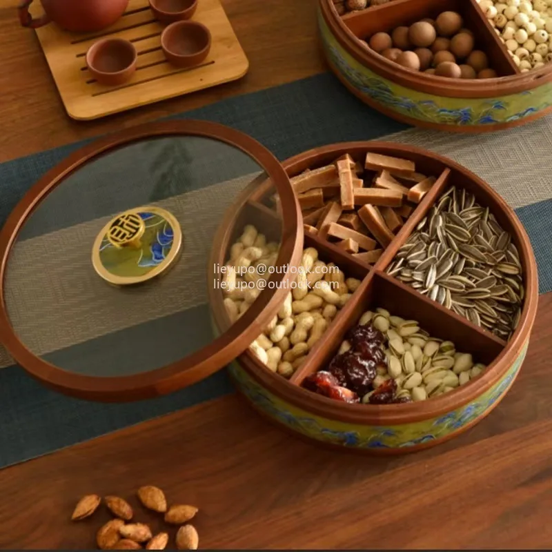New Chinese Wooden Dried Fruit Box - Mid-Autumn Festival Home Living Room Light Luxury Snack Candy Plate
New Chinese Wooden Dried Fruit Box - Mid-Autumn Festival Home Living Room Light Luxury Snack Candy Plate