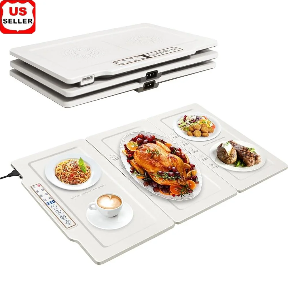 Electric Food Warming Tray Adjustable Warming Mat Removable Heating Plates Buffet Server Fast Heating Timer Function Kitchen
Electric Food Warming Tray Adjustable Warming Mat Removable Heating Plates Buffet Server Fast Heating Timer Function Kitchen