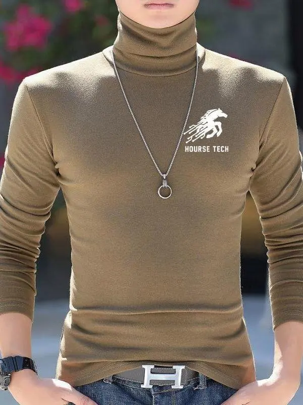 High Collar Long Sve Thiened Cotton Base irt Men's T-irt Winter Ci Walk Soft Comfortable Versatile Layering Top
High Collar Long Sve Thiened Cotton Base irt Men's T-irt Winter Ci Walk Soft Comfortable Versatile Layering Top