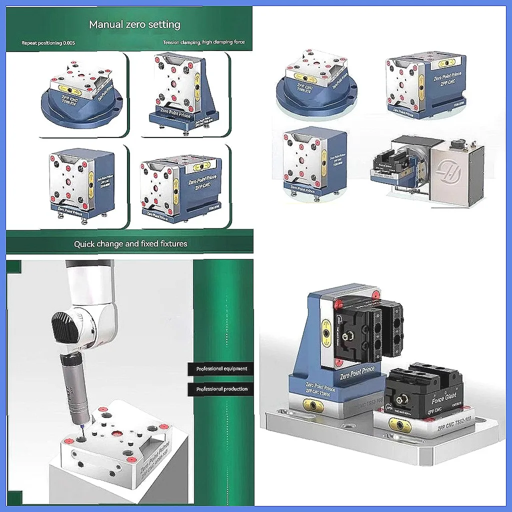 5-Axis Zero Point Quick Change Fixture, High Precision CNC Vise, 1/2/3/4/5/6/8/10/12PCS Set for CNC Machine Tool Accessories
5-Axis Zero Point Quick Change Fixture, High Precision CNC Vise, 1/2/3/4/5/6/8/10/12PCS Set for CNC Machine Tool Accessories