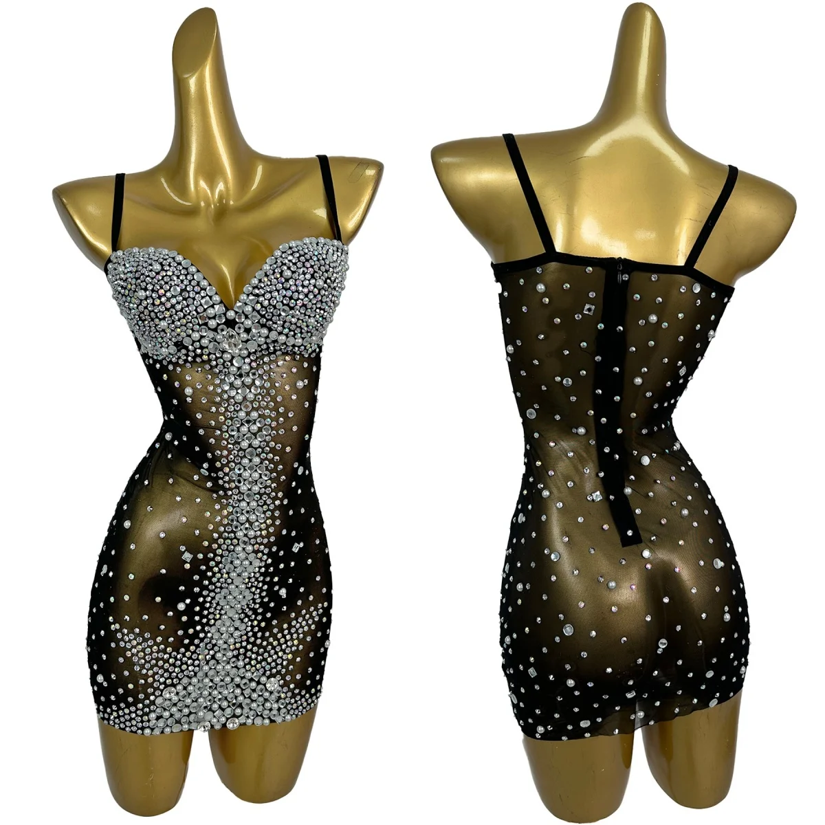 Sparkly Rhinestone Sexy Transparent Strapless Dress Celebrity Event Party Birthday Photo Shoot Nightclub Stage Costume Yemingzhu
Sparkly Rhinestone Sexy Transparent Strapless Dress Celebrity Event Party Birthday Photo Shoot Nightclub Stage Costume Yemingzhu