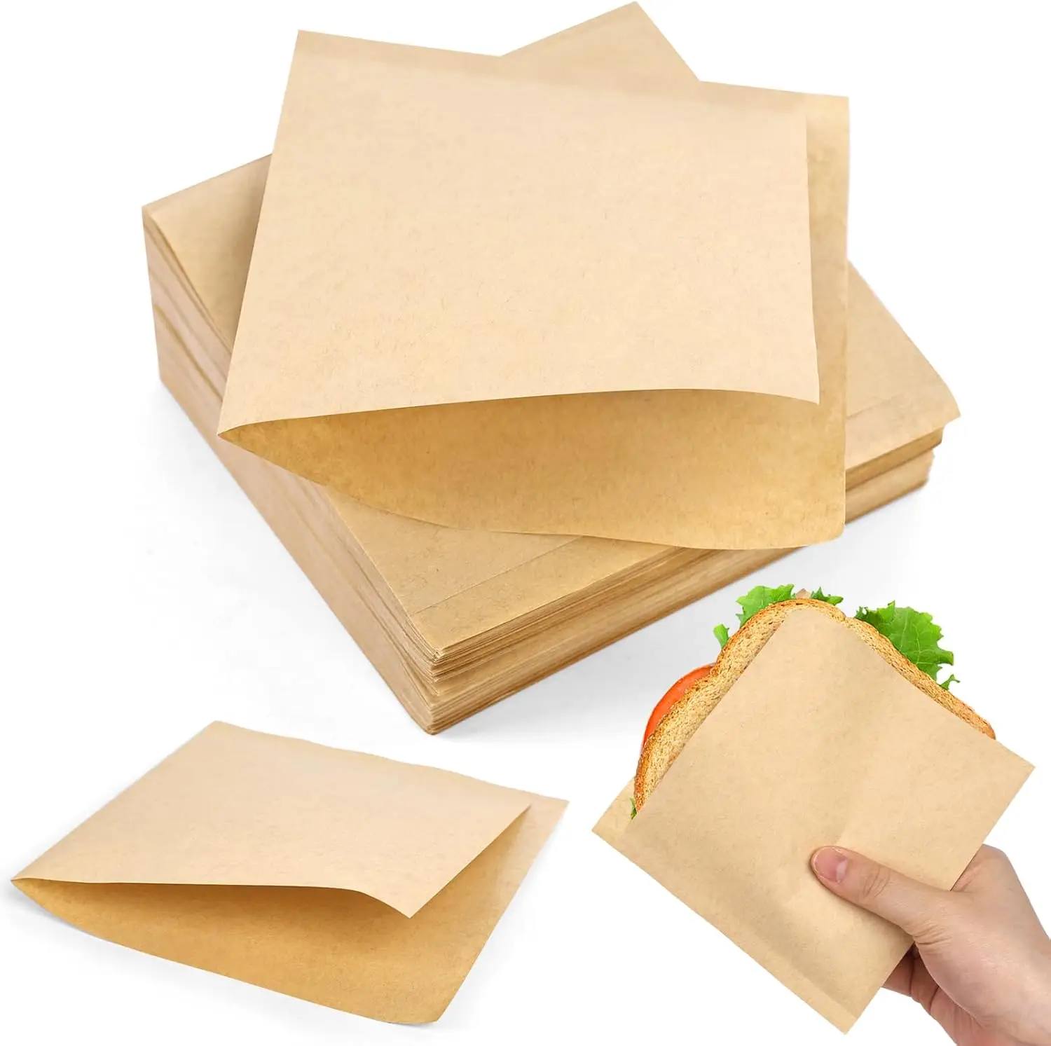 200 Pcs Double Open Pretzel Bags, 5x5 Grease-Resistant Brown Paper Bags for Oily Snacks Cookies Sandwiches
200 Pcs Double Open Pretzel Bags, 5x5 Grease-Resistant Brown Paper Bags for Oily Snacks Cookies Sandwiches