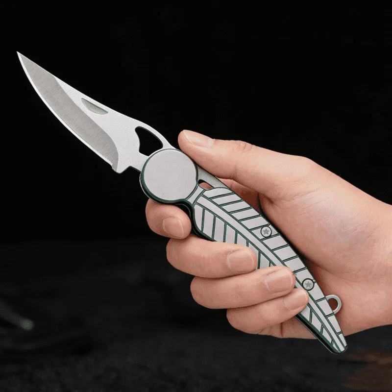 Creative, Unique Leaf-Shaped Metal Keychain: Stainless Steel, Foldable, Multifunctional, Outdoor, Portable, Toughbuilt
Creative, Unique Leaf-Shaped Metal Keychain: Stainless Steel, Foldable, Multifunctional, Outdoor, Portable, Toughbuilt