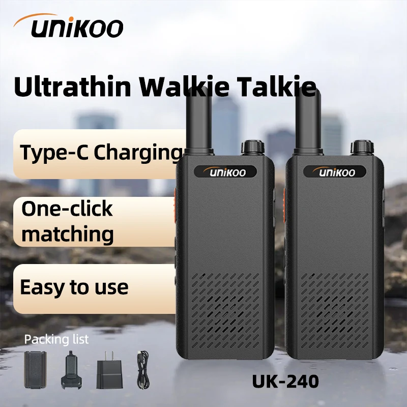 2 pcs Unikoo UK240 Walkie Talkie Portable Wireless Set Two Way Radio Station Comunicador Transceiver for Camping
2 pcs Unikoo UK240 Walkie Talkie Portable Wireless Set Two Way Radio Station Comunicador Transceiver for Camping
