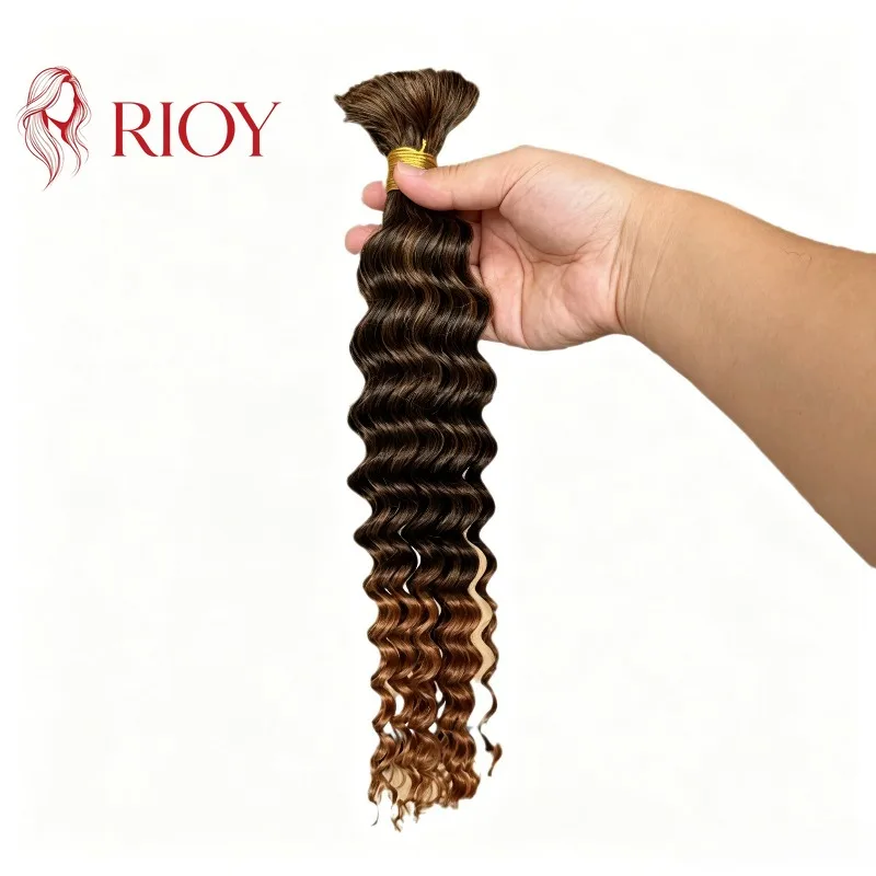 Premium PT1B/30# Deep Wave Bulk Human Hair10-24 Inch Ombre Highlights Brazilian Virgin Remy for Natural Look Hand Braided Styles
Premium PT1B/30# Deep Wave Bulk Human Hair10-24 Inch Ombre Highlights Brazilian Virgin Remy for Natural Look Hand Braided Styles