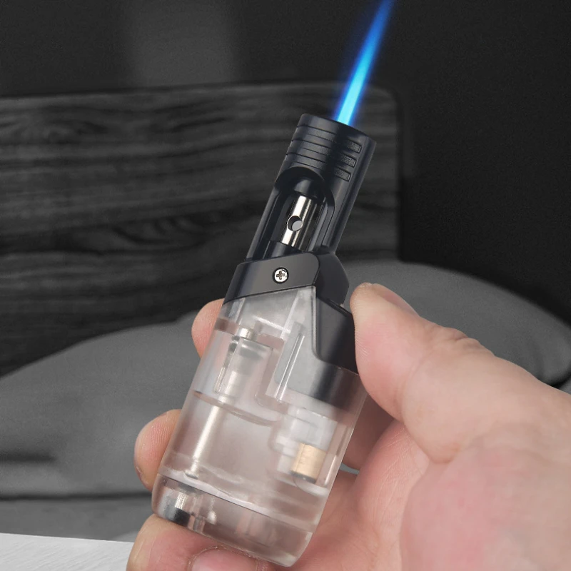 HONEST Windproof Lighter Jet Blue Flame Butane Gas Lighter Transparent Large Capacity Gas Tank Portable Cigar Lighters Smoking
HONEST Windproof Lighter Jet Blue Flame Butane Gas Lighter Transparent Large Capacity Gas Tank Portable Cigar Lighters Smoking