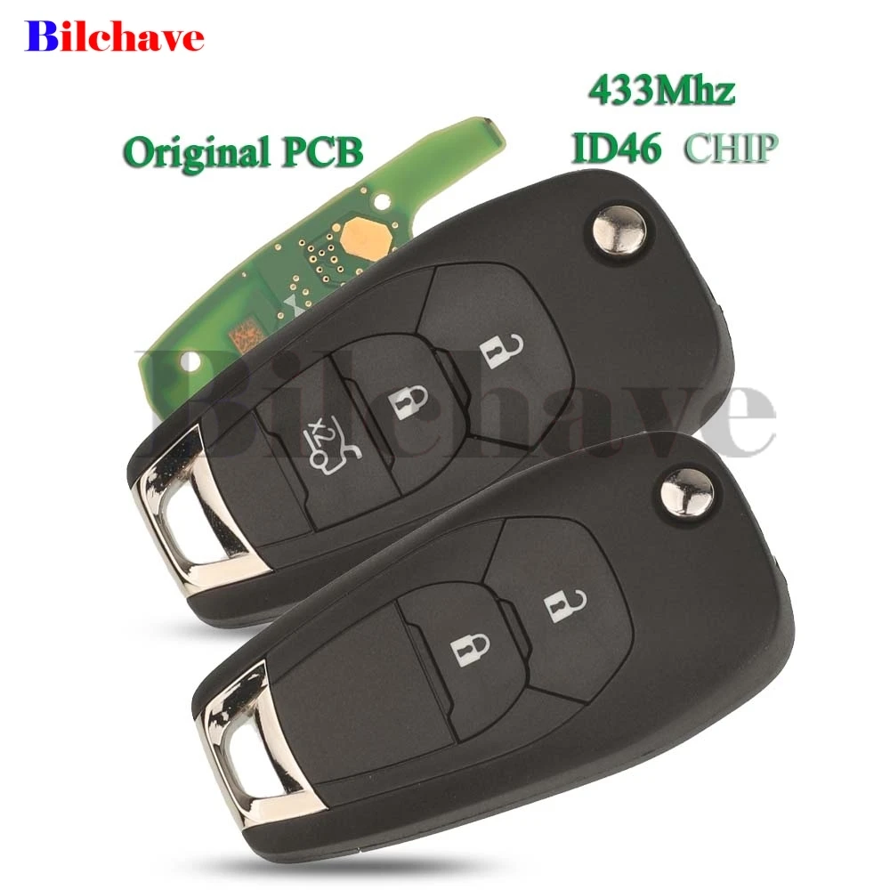 jingyuqin 2/3Buttons 433Mhz ID46 Chip Flip Car Remote Key For Buick Chevrolet Cruze Avo XL7 XL8 Trailblazer Onix RSTracker
jingyuqin 2/3Buttons 433Mhz ID46 Chip Flip Car Remote Key For Buick Chevrolet Cruze Avo XL7 XL8 Trailblazer Onix RSTracker