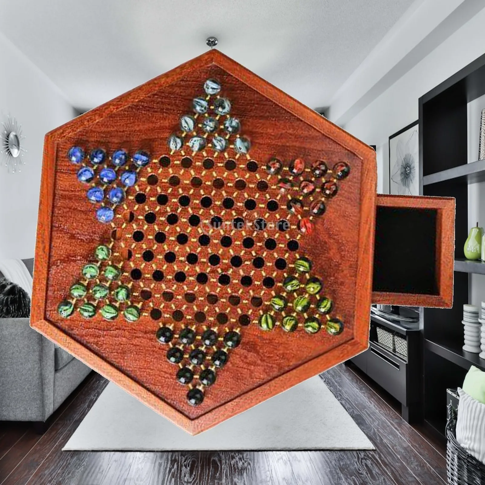 Wooden Chinese Checkers Chess Pieces Set with Glass Beads Board Game for Children Gift Interactive Play
Wooden Chinese Checkers Chess Pieces Set with Glass Beads Board Game for Children Gift Interactive Play