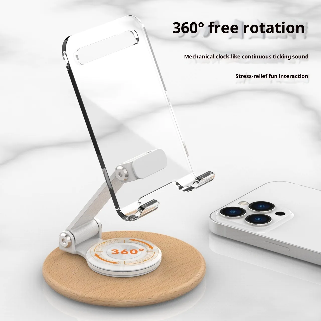 Transparent Acrylic Beech Wood 360 Rotating Phone Tablet Stand, Aesthetic Desktop Holder for Cell Phone iPad, Lazy Bracket
Transparent Acrylic Beech Wood 360 Rotating Phone Tablet Stand, Aesthetic Desktop Holder for Cell Phone iPad, Lazy Bracket