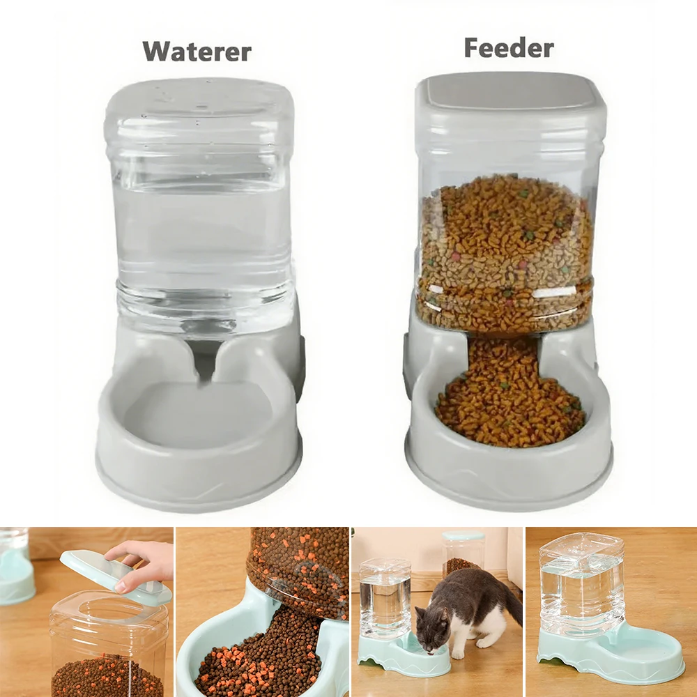 3.5L Automatic Pet Feeder Water Fountain Drink Bowl Large Capacity Cats Bowl Combination Food Storage Bucket Katzennapf Katten
3.5L Automatic Pet Feeder Water Fountain Drink Bowl Large Capacity Cats Bowl Combination Food Storage Bucket Katzennapf Katten