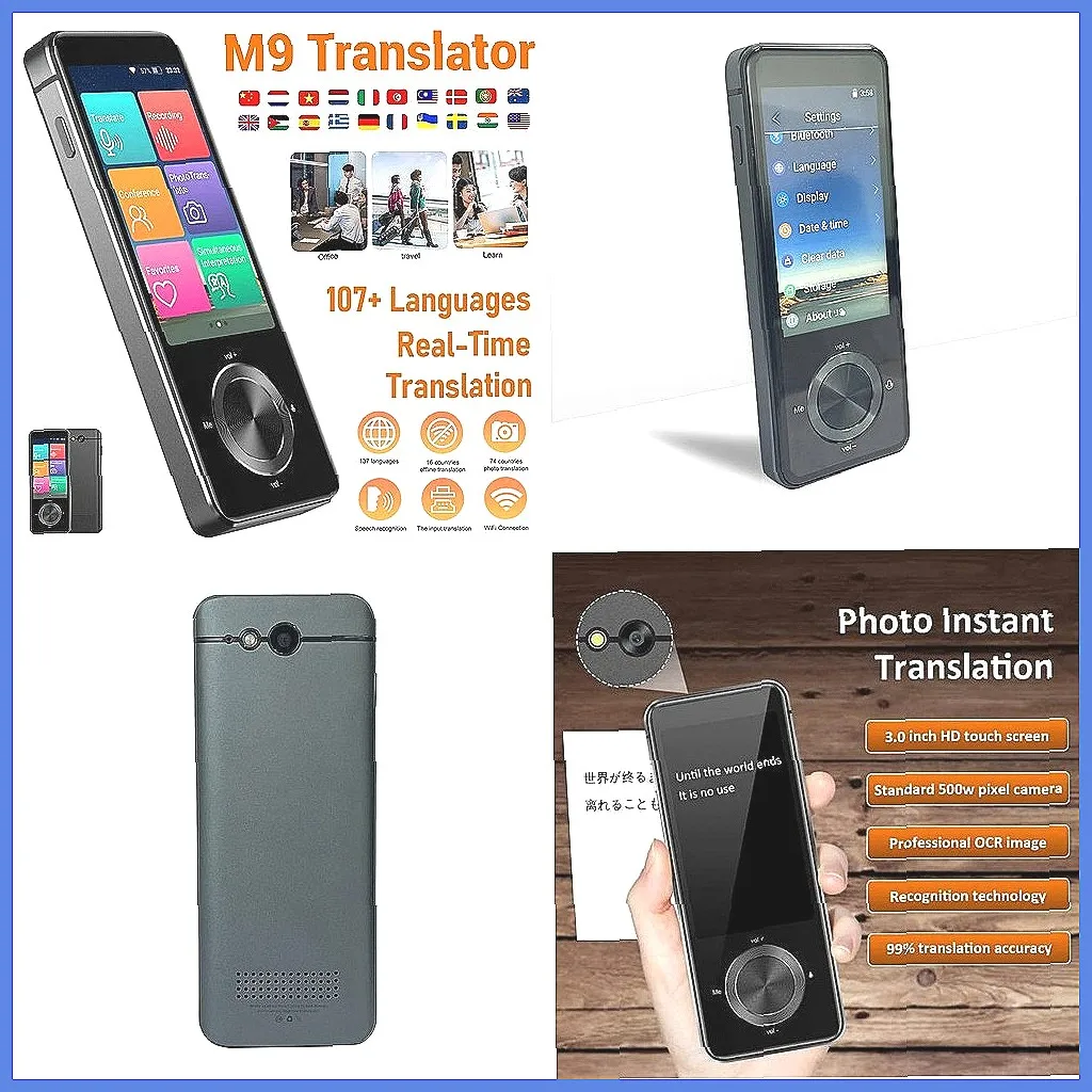 M9 Language Translator Device 107 Languages Real-Time Voice & Text Translation Portable Travel Gadget
M9 Language Translator Device 107 Languages Real-Time Voice & Text Translation Portable Travel Gadget
