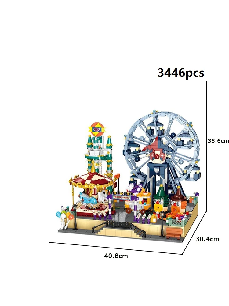 3446PCS Fantasy Amusement Park Ferris Wheel Building Blocks Come with Motor Creative Ornament Toys for Children Christmas Gifts
3446PCS Fantasy Amusement Park Ferris Wheel Building Blocks Come with Motor Creative Ornament Toys for Children Christmas Gifts