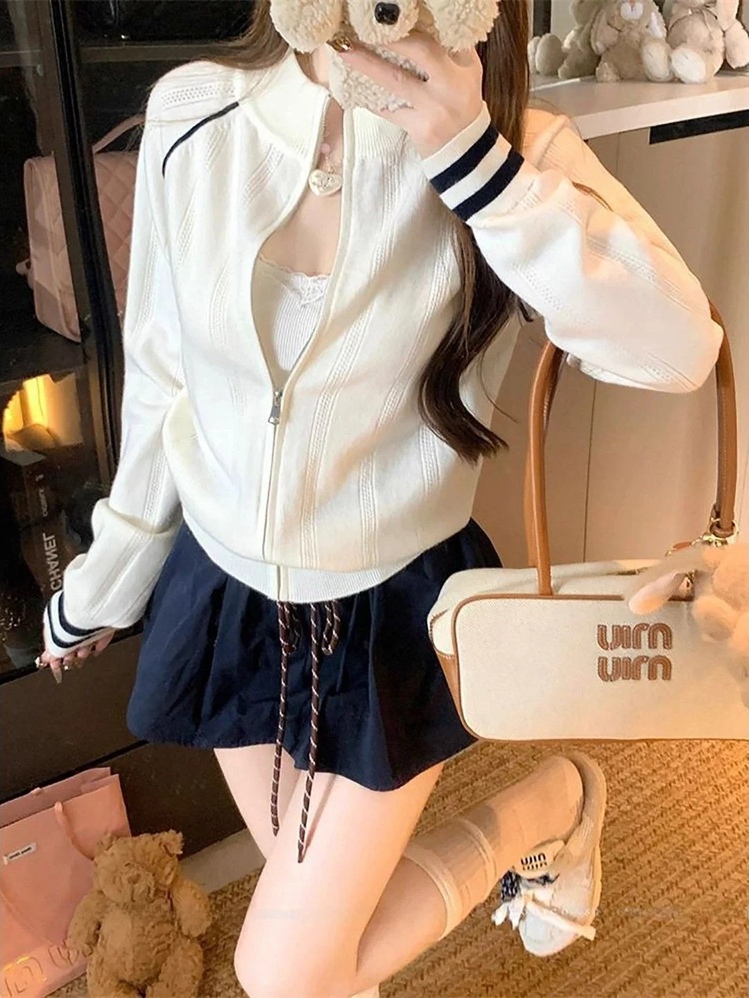 Zipper Stand Collar Long Sve Knitted Sweater Women's Autumn Winter New Sle Slimming Color Blo Design Sweet And Spicy Coat
Zipper Stand Collar Long Sve Knitted Sweater Women's Autumn Winter New Sle Slimming Color Blo Design Sweet And Spicy Coat