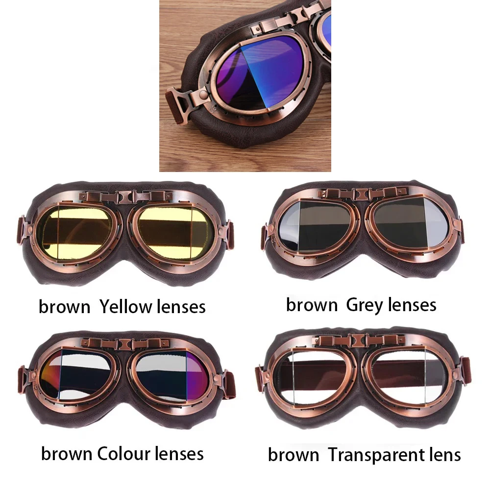 Retro Pilot Goggles Dustproof Lens Frame Motorcycle Riding Glasses for Cruiser Scooter Snowboard Protective Eye Gear Sunglasses
Retro Pilot Goggles Dustproof Lens Frame Motorcycle Riding Glasses for Cruiser Scooter Snowboard Protective Eye Gear Sunglasses