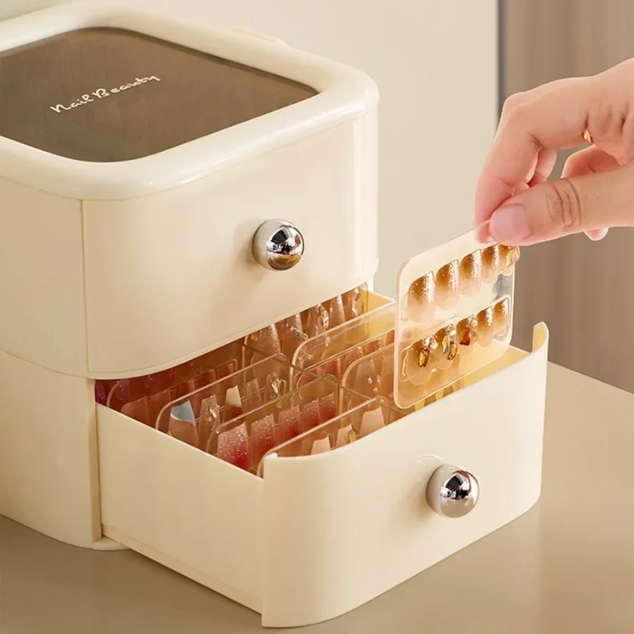 Press on Nail Storage Box High-capacity Advanced Manual Nail Drawer Display Box Manicure Makeup Tools Square Nail Storage Box
Press on Nail Storage Box High-capacity Advanced Manual Nail Drawer Display Box Manicure Makeup Tools Square Nail Storage Box