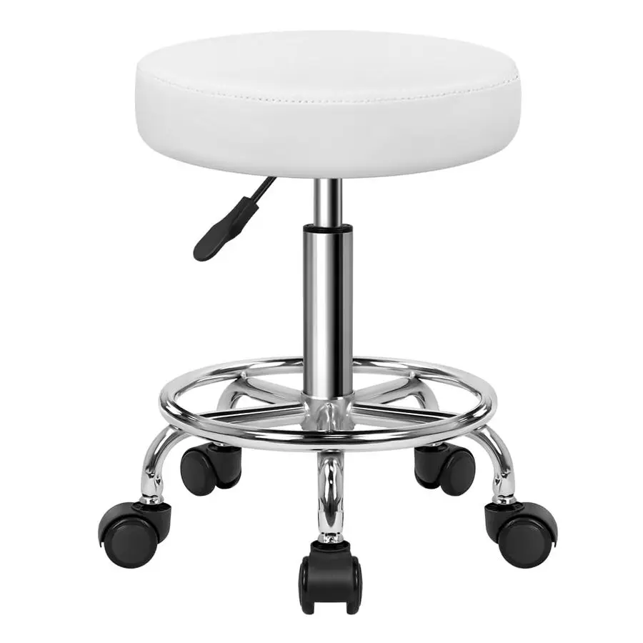 PU Leather Round Rolling Stool with Foot Rest Swivel Height Adjustable Stool Spa Drafting Salon Tattoo Work Office Massage Task
PU Leather Round Rolling Stool with Foot Rest Swivel Height Adjustable Stool Spa Drafting Salon Tattoo Work Office Massage Task