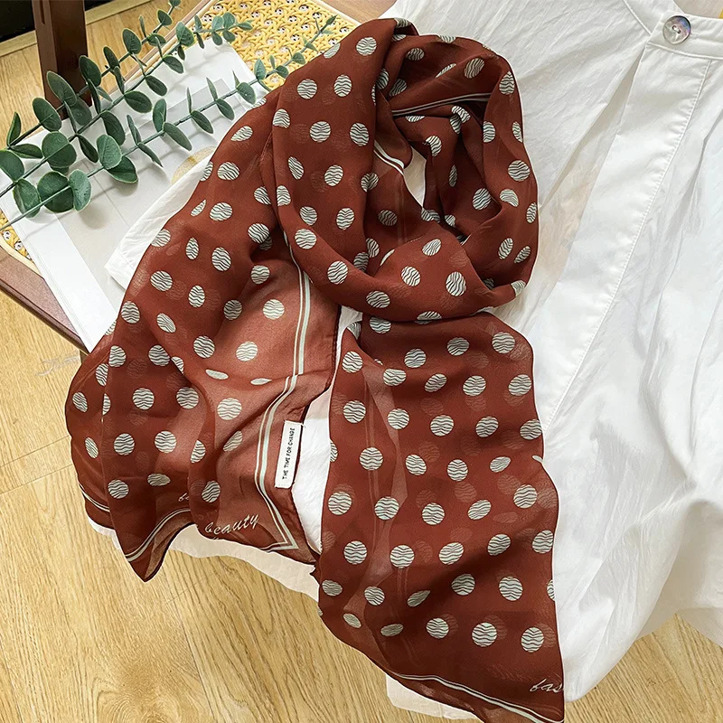 New French Polka Dot Ribbon Scarf Women Summer Vintage 154x36cm Neck Scarf Elegant Bandana Hair Wrap Chic Parisian Style Sash
New French Polka Dot Ribbon Scarf Women Summer Vintage 154x36cm Neck Scarf Elegant Bandana Hair Wrap Chic Parisian Style Sash