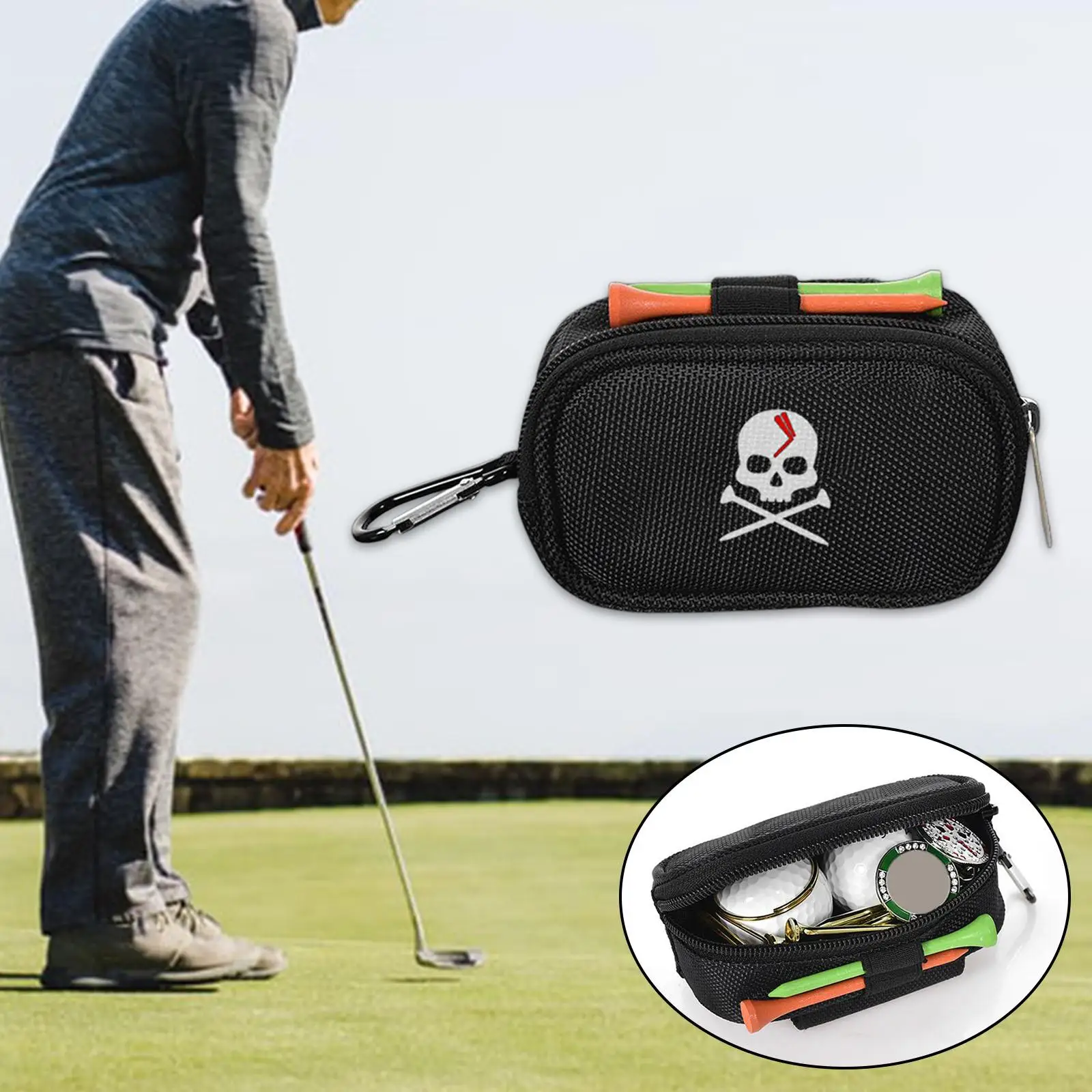 Lightweight Golf Ball Pouch Zipper Waist Bag Portable Organizer Skull Print Golf Accessory for Outdoor Golf
Lightweight Golf Ball Pouch Zipper Waist Bag Portable Organizer Skull Print Golf Accessory for Outdoor Golf