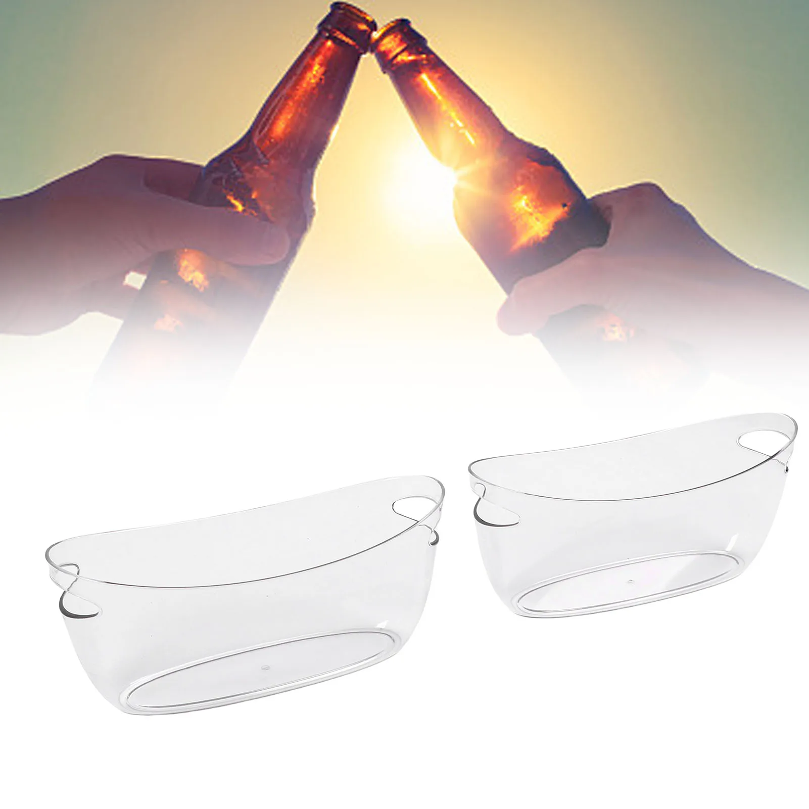 Clear Ice Bucket for Parties 5L PET Wine Buckets Beverage Tubs with 2 Scoops for Champagne Beer Bottles Drink Bucket
Clear Ice Bucket for Parties 5L PET Wine Buckets Beverage Tubs with 2 Scoops for Champagne Beer Bottles Drink Bucket