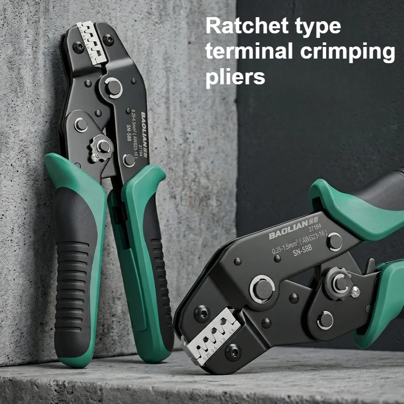 Plug Spring Terminal Crimping Pliers Spine Wheel Multi Specification Labor-saving Electrical Wiring Copper Nose Clamping Tool